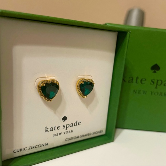 Kate Spade Emerald Green Stud Earrings - Picture 1 of 2